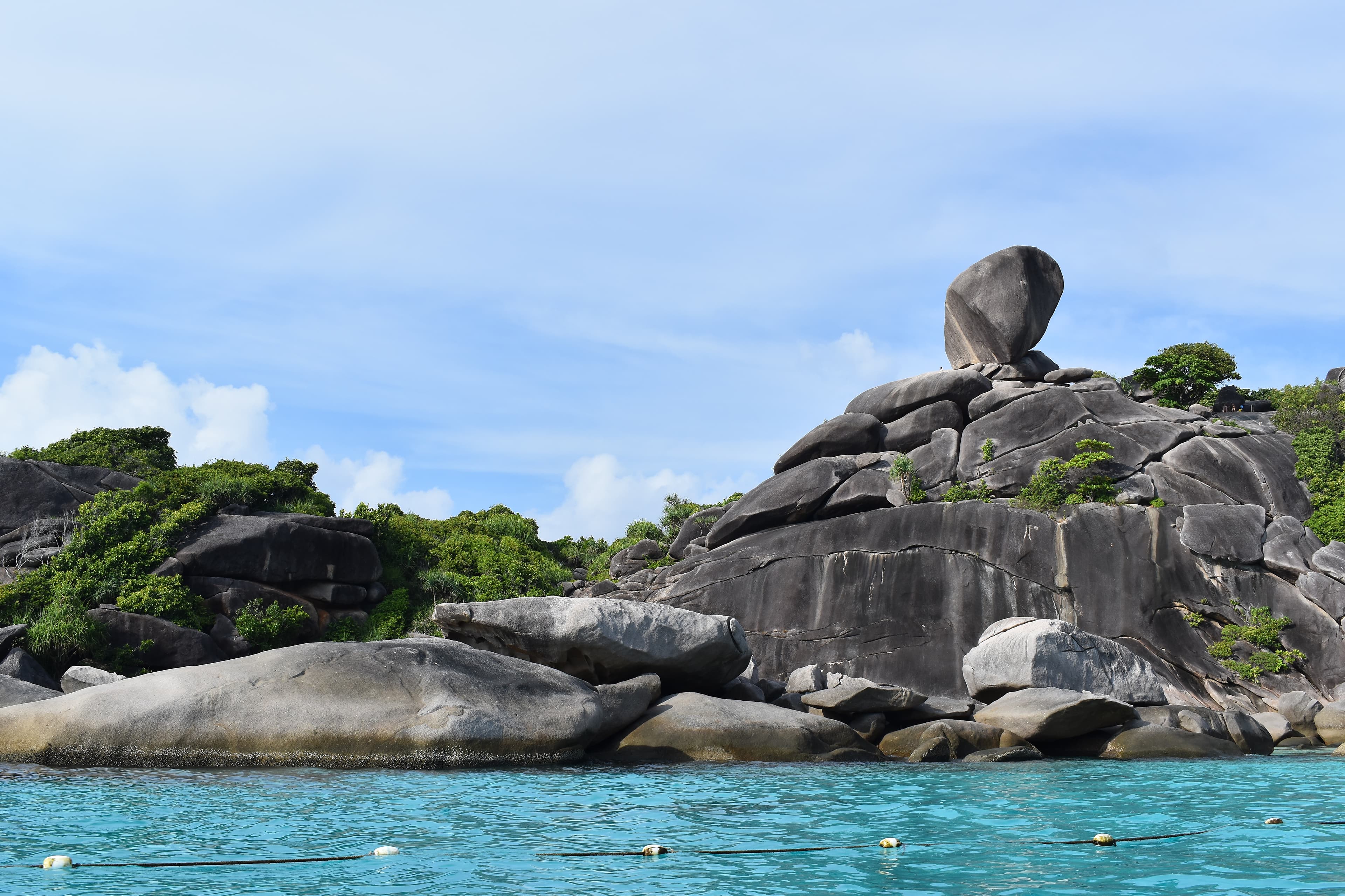 Clear turquoise water and granite rocks at Donald Duck Bay, Similan Islands, Thailand